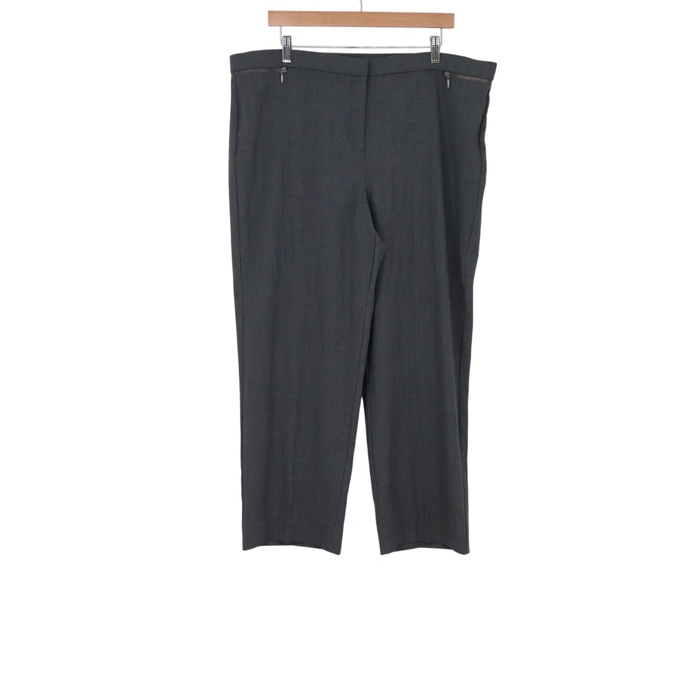 Sag Harbor Dress Pants Womens 18 Spellbound Dark Grey Slimming Stretch NEW